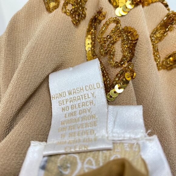 Soft Surroundings Mocha Gold Sequin Full Maxi Skirt Large Festival Gypsy Fairy - Picture 13 of 13